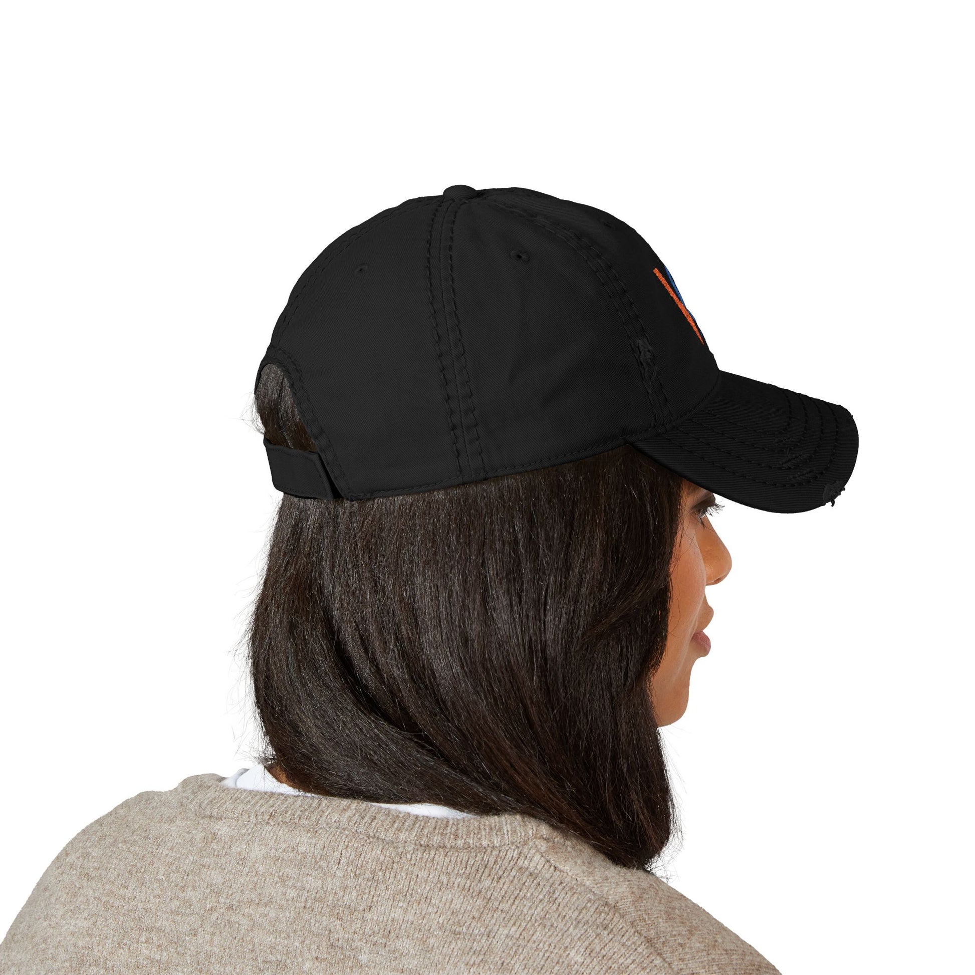 Distressed Dad Hat with Embroidery, Vintage Cap, Casual Hat, Gift for Dad, Relaxed Fit Hat, Father's Day Gift