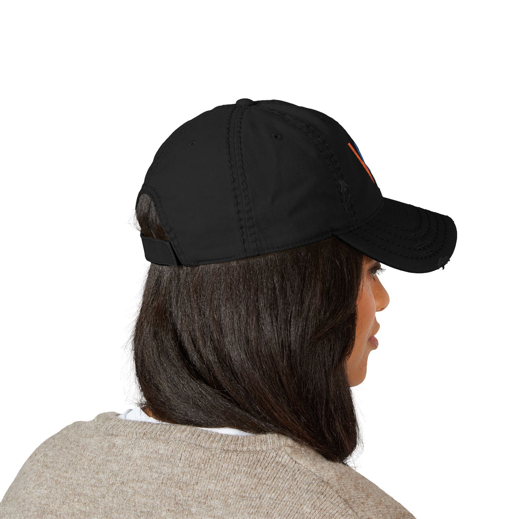 Distressed Dad Hat with Embroidery, Vintage Cap, Casual Hat, Gift for Dad, Relaxed Fit Hat, Father's Day Gift