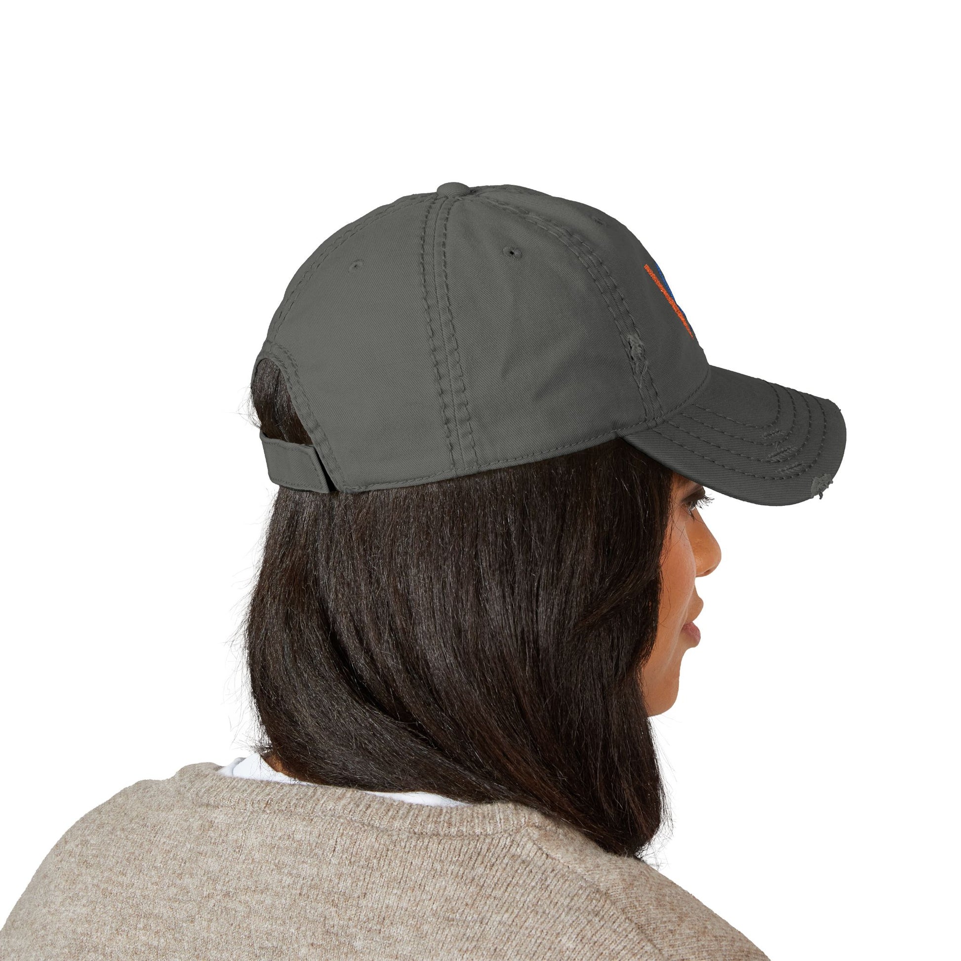 Distressed Dad Hat with Embroidery, Vintage Cap, Casual Hat, Gift for Dad, Relaxed Fit Hat, Father's Day Gift